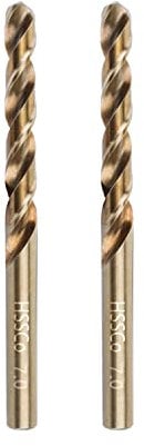 Gunpla Cobalt Drill Bits 7mm 2-Pieces, M35 HSS Metric Straight Shank Jobber Drill Bit Set for Hardened Stainless Steel, Metal, Aluminium, Tile, Wood, Plastic and Cast Iron…