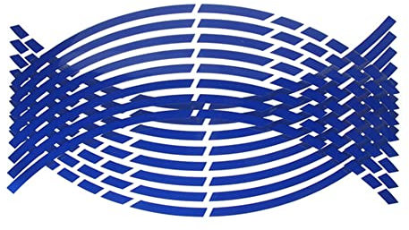 Adesivi per Mozzi Auto,MoreChioce Decorazione Pneumatici Adesivi Riflettenti in PVC Impermeabile Personalità Modificata Decalcomanie Moto Adesivi per Ruote Auto per Moto,Auto e Bicicletta,Blu