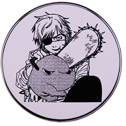 Trendy Anime Chainsaw Man Power Badges Pin Carnival Halloween Party Decoration Denji Pochita Cosplay Props Brooches for Men Women