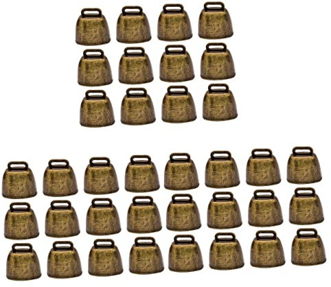 Mikinona 36 Stk Weihnachtsglocken Bauernhof Laute Glocken Vintage-dekor Eiserne Rinderglocken Laute Bronzeglocke Schaf Glocke Kupferglocken Kamelglocke Eisen Glockenschmuck Metall