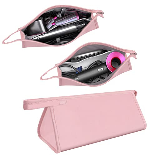 Mity Rain Reisetasche für Dyson Airwrap Styler/Shark Flexstyle, tragbare Tragetasche für Dyson Supersonic Haartrockner, wasserdicht, kratzfest, staubdicht, stoßfest, Rosa