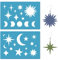 GORGECRAFT 13 * 9cm Sonne Mond Strn Wiederverwendbare Schmuckformschablone Lederohrringe HerStllung von Acrylausschnitten Schneideschablone Zum Zeichnen von Ohrringen HerStllung DIY Handwerk
