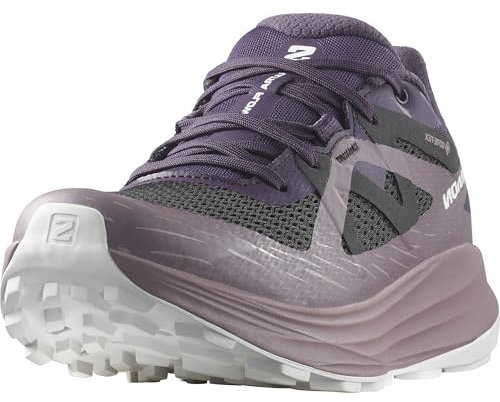 Salomon Ultra Flow Gore-Tex wasserdichte Damen Trail-Laufschuhe, Wetterfest, Dämpfung von der Straße bis auf die Trails, Nightshade, 40 ⅔