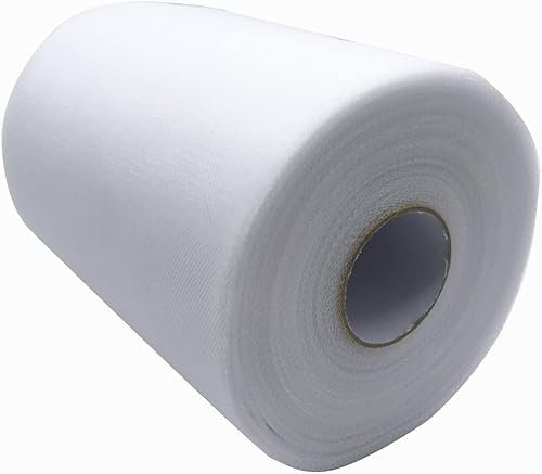 Tulle Blanc, Rouleau de Tulle 15,2 cm x 91 m,Tulle Mariage Voiture, Brillant Clair, Léger et élégant, Au Mètre, Pour Chemins de Table, écharpes, Tutus, Nœuds, Mariages, Fêtes, Bricolage