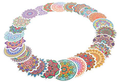 Toddmomy 2 Sätze Skateboard-aufkleber Aufkleber Für Laptops Mandala-kofferaufkleber Zeitschriftenaufkleber Mandala-laptop Mandala-blumenaufkleber Mini-aufkleber Pvc Wasserdicht Die Blumen