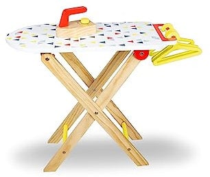 TEOREMA 40653 - Tabla de Planchar de Madera con Accesorios, H. 55 cm