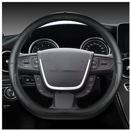 Lenkradbezug Für Peugeot 508 2011-2018 508 Für SW 2011-2018 Auto Lenkrad Abdeckung Auto Zubehör Autozubehör Innenraum (Farbe : Schwarz)