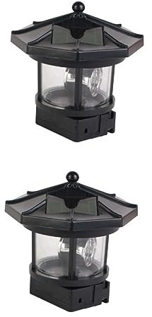 DOITOOL 2 Stück Für Den Außenbereich Mit Led-Stromversorgung Zaunpfosten Turmdekoration Dekoratives Licht Rasenbeleuchtung Terrasse Kreativer Garten Statue Hof Allgemeiner