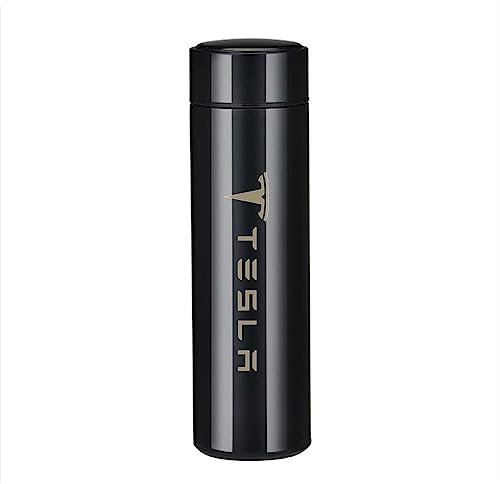 EFEMIR Smart Thermos Cup für Tesla Model 3 Model X Model Y Model S, Auto Thermosflasche LED Digitale Temperaturanzeige Edelstahl Thermoskanne,normal-B