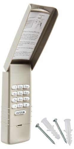 Garage Outlet Keyless Garage Door Opener Backlit Keypad Yellow Learn Button 9V Battery for Liftmaster 877LM 8065 8155 8165 8355 8360 Chamberlain Craftsman