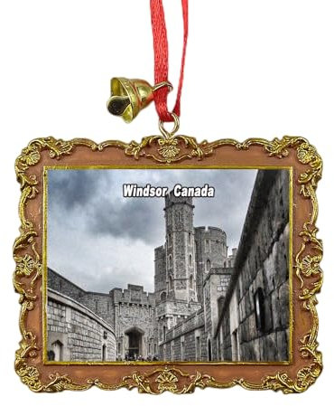 Windsor Canada, souvenir da viaggio per albero di Natale, ornamento da appendere per la casa, decorazione per feste di Natale