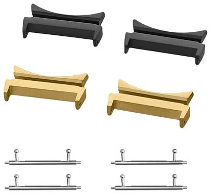 kwmobile Adattatore Cinturino Orologio Compatibile con Samsung Galaxy Watch 5/5 PRO/Watch 4/4 Classic Smartwatch - Connettore Cinturino Metallo 20mm - Set da 4 Connettori Cinturini