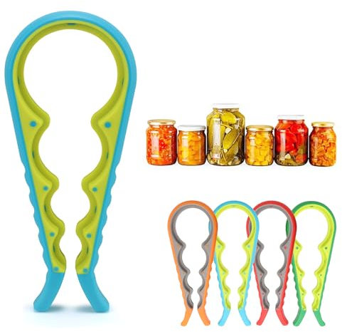 Jar Opener, Bottle Openers Ring Pull Can Opener aid for weak Hands Arthritic Hands Can Opener for The Elderly & Children (Blue)