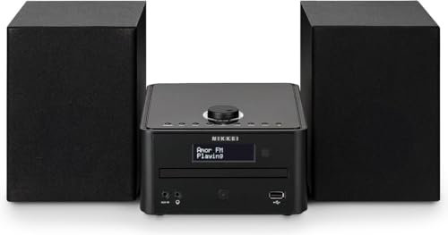 Nikkei Micro Audio Systen Kompaktanlage - HiFi-Stereo System - DAB+, CD-Player, Bluetooth, USB, AUX und FM Radio - NMC340BT-DAB