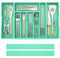 iDavosic.ly Besteckkasten für Schubladen, Erweiterbarer Besteckeinsatz für Schubladen Cutlery 2rganizer Küche, Verstellbarer Besteckhalter Besteck Spoon Gabeln Kunststoff Messer, Minze
