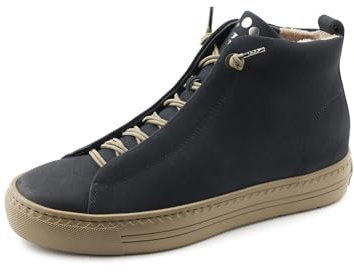 Paul Green Damen Hightop-Pauls, Frauen High-Top Sneaker,schnürschuhe,schnürer,schnürstiefeletten,mid Cut,Halbschuhe,Blau (Space),42 EU / 8 UK