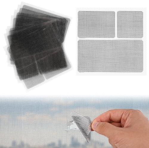 Fliegengitter Fenster Reparatur, Insektenschutz Fenster Reparatur, Stark Kleber Fliegengitter Reparatur, Net Mesh Repair Tape,Fliegengitter Reparatur Klebeband für Tür Loch Von Ausbesserung -Schwarz