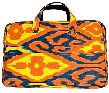 A K DESIGNS Laptoptasche mit rosa Quallen-Print, Neon - Ikat