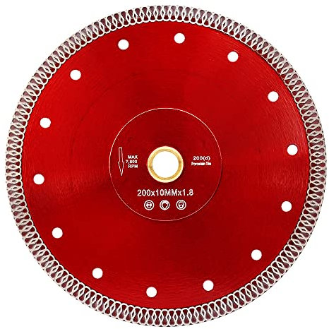 Casaverde 200mm Porcelain Blade Turbo Diamond Blade with 22.23 mm Arbor Cut for Porcelain,Granite,Marble,Concrete,Tiles,Stones,Bricks & Ceramics