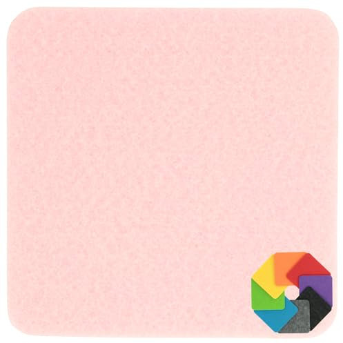 Design Filz Untersetzer eckig - 20x20cm in Pastell-Flieder für Glas, Getränke, Bar, Tasse, Vase