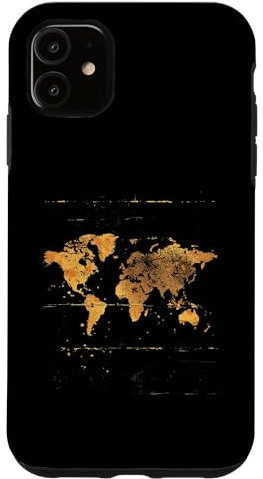 Hülle für iPhone 11 Weltkarte