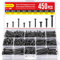YOOPIN Schrauben Set 450 Stück, M3 M3.5 M5 Holzschrauben Set, Kohlenstoffstahl Schwarz Schrauben, Senkkopf Selbstschneidende Schrauben, Schnellbauschrauben, Gipskarton Schrauben für Reparatur