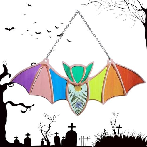 Halloween- -Sonnenfänger, Acryl-Fenster-Wandkunst, Dekoration, handgefertigt, Halloween-Horror, Heimdekorationen für Zuhause, Küche