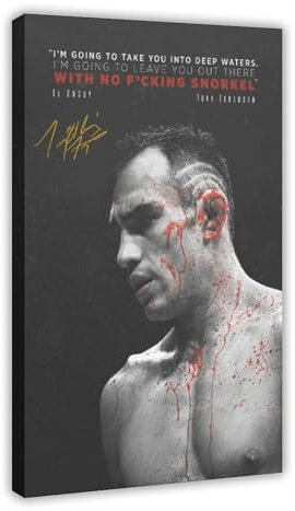 doegka Tony Ferguson, Boxer-Leinwand-Poster, Schlafzimmerdekoration, Landschaft, Büro, Raumdekoration, Geschenk, 40 x 60 cm