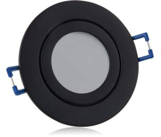 HCFEI LED Einbaustrahler schwarz flach 5 Watt dimmbar 230V Warmweiß 3000K IP44 – geeignet für Bad, Küche, Sauna, Außenbereich – Ø65-75mm Bohrloch (3er Set)