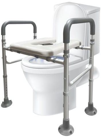 Asiento de inodoro elevado con reposabrazos, asiento de inodoro elevado para personas mayores con altura regulable,asiento de inodoro elevado universal para personas discapacitadas,mujeres embarazadas