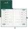 BEZEND 18-Monate Kalender 2025 2026 Terminplaner (Juli 25-Dez 26), Wochenplaner A5 1 Woche 2 Seiten mit 2 Spalten, Buchkalender 25/26 Hardcover, Waldgrün