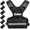 ZELUS Weighted Vest for Men and Women, Adjustable Body Weight Vest Exercise Set for Workouts, 1.8-4.5kg Vest with 6 Ironsand Weights for Cardio Strength Training Walking Jogging, Black