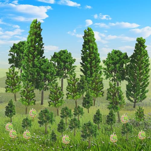 Modellbau Bäume 38 Pcs,Architektur Bäume 3-13cm,Diorama Baum,Diorama Modellbau Bäume,Modellbau Zubehör,Feengarten Zubehör,Miniatur Feengarten Zubehör,Miniatur Deko,Diy Landschaft,Miniaturlandschaften