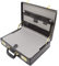 Valita Mens Faux Leather Expanding Executive Combination Lock Briefcase - Black