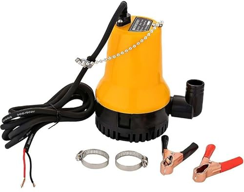 Pompe submersible 12v 50w 4200l/h pompe à courant continu pompe à eau sale longueur de câble portable 2.3m avec clip