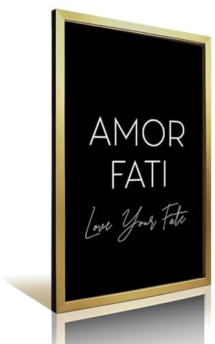 TMWHONG Poster mit Zitat von Amor Fati Stoic, inspirierender Leinwanddruck, Zitate, Leinwand, Gemälde, Büro, Zuhause, Wanddekoration, Geschenk, 20 x 30 cm