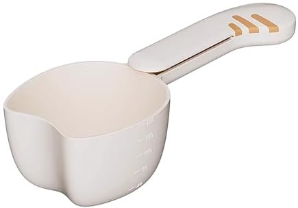 Pelle à mesurer la nourriture pour chien, D'alimentation Animale Chats et Chiens, Cuillère de en Plastique, Cuillères céréales aliments secs- Nourriture Conserve les Aliments Secs (Blanc)