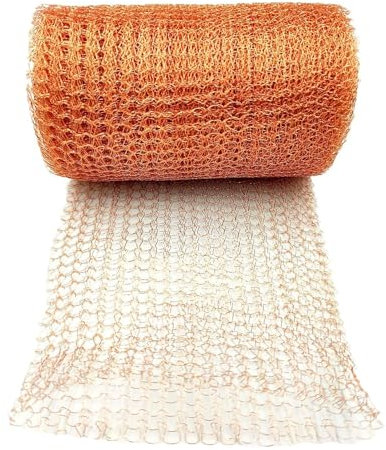 1Roll Pure Copper Mesh Rodent Pest Control,10 Feet Knitted Copper Mesh Roll Rodent-Mesh Wire Mesh Roll for Gardens Vegetable Gardens Farms Snail Slug Rat Bat Birds Insect Proof
