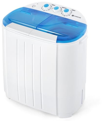 Portable Washing Machine Twin Tub Washer and Spin Dryer 5 KG Total Capacity For Camping Dorms Apartments College Rooms 3 KG Washer 2 KG Drying