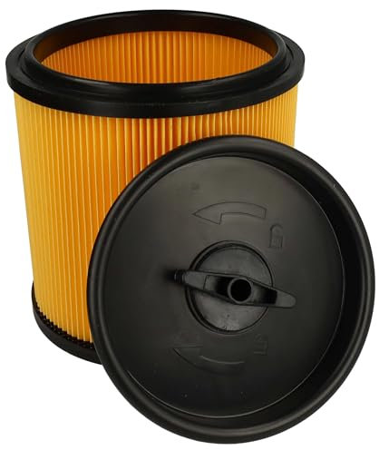 vhbw Filtro plisado compatible con Dexter VOD 1530 SWC 30L, VQ 1420 SFD 20L aspiradora - amarillo negro