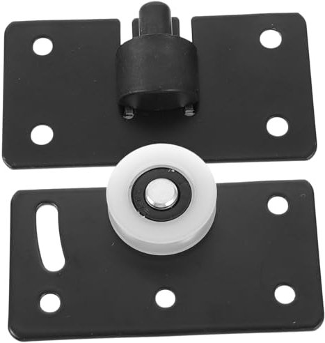 POPETPOP 2pièces Rail De Guidage Pour Portail Coulissant Roulette De Porte Métallique Poulie Pour Porte Coulissante De Placard