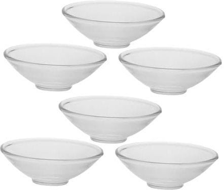 Gatuida 6pcs Candle Drip Protection Plate Bobeches Round Glass Candle Rings for Candlestick Holders Wax Catchers Drip Catcher for Wedding Party Home Use