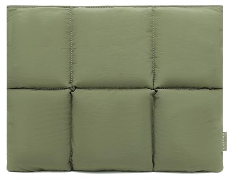 KAYOND Puffy Laptop Sleeve 15inch 16 inch, Pillow Shape Laptop Sleeve, Compatible MacBook Air 15 in M4 2025 & MacBook Pro 16 in M4 2024,Green