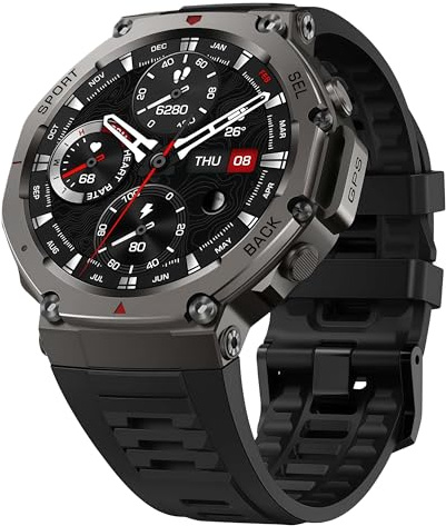 AAFGVC Aegis XS GPS Sportuhr – Robuste Fitnessuhr mit AMOLED-Display, 100 m Wasserdicht, GPS & Langer Akkulaufzeit für Outdoor-Sport und Abenteuer (Schwarz)