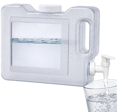 Dispensador de Agua Fria para Nevera, Dispensador de Bebidas de plástico, Ergonómico con asa, Plástico PETG Libre de Fugas, Libre BPA, Dimensiones 26 cm Largo x 21 cm Alto x 7 cm Ancho, 3 litros