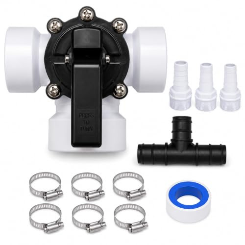 poolomio Bypass Set Pool 38 mm mit 3-Wege-Ventil für Wärmepumpe & Heizung