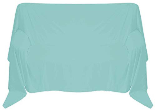 Nurtextil24 Sofaüberwurf in 30 Farben und 4 Größen Überwurf aus 100% Baumwolle Türkis 100 x 170 cm
