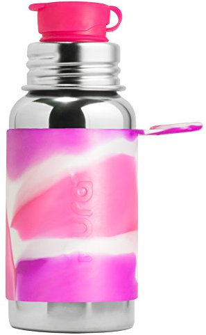 Pura Sportflasche Edelstahl Pink Swirl 550ml