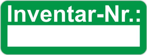 500 Stück grüne Etiketten Aufkleber Inventarnummer Inventar 48x20 mm beschriftbar wasserfest uV-stabil