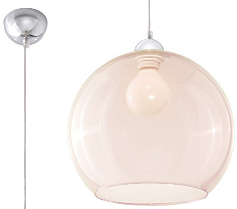 Sollux Lighting Ball Pendelleuchte, Glas, Champagne, Chrome